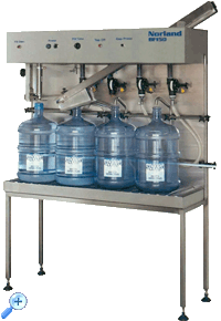 Полуавтоматическое оборудование NORLAND Серии BF для разлива воды в 10 - 20л бутыли и их укупорки(300 бут/час)