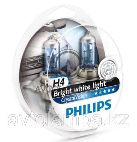 12342CVS2 H4 12V W5W Philips Crystal Vision  Штатная галогенная лампа
