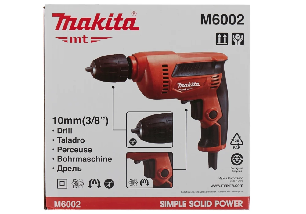 Дрель безударная Makita M6002 - фото 8 - id-p80708920