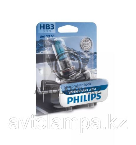 9005WVUB1 HB3 12V Philips White Vision Штатная галогенная лампа