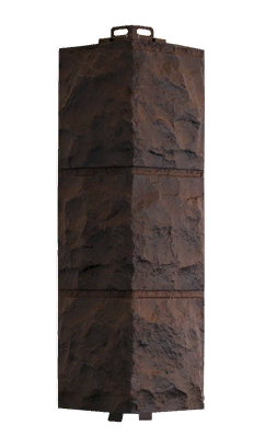 Угол Наружный Тёмно-коричневый 485х140х140 мм Доломит ДАЧНЫЙ FINEBER, фото 1