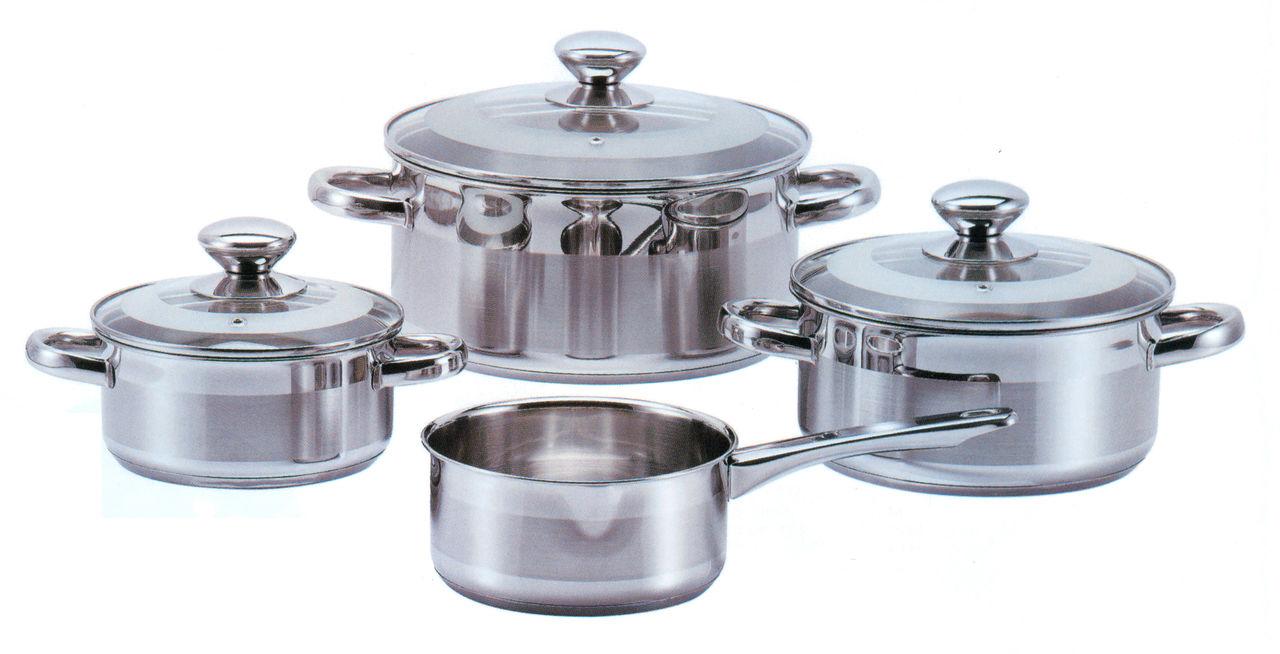 Набор кастрюль+ковш "Curry" 1,9 л 3,6 л 6,1 л 1,5 л (SSW Berlin, Германия), фото 1