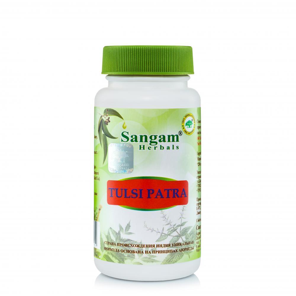 Тулси лист, Tulsi Patra, 60 таб. тонизирующее и укрепляющее иммунитет средство, Sangam