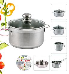 Кастрюля с крышкой 1.9 л, Ø 16 см "City" (SSW Berlin, Германия)