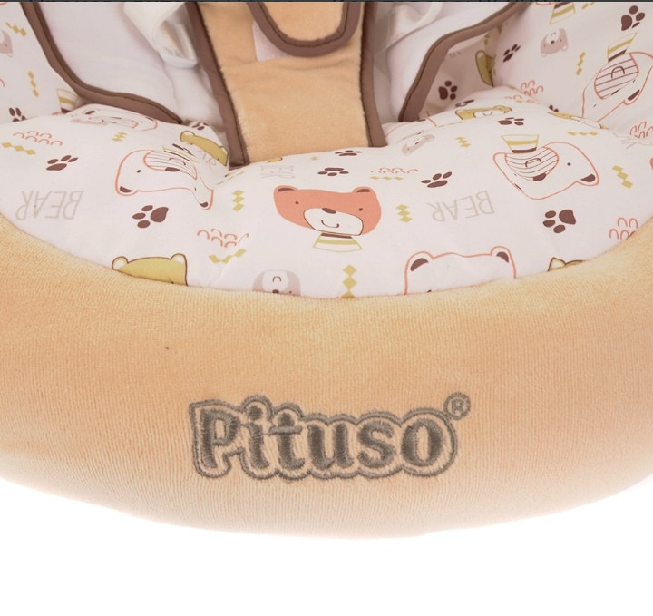 Электрокачели Pituso Carino Beige/Бежевый Мишки