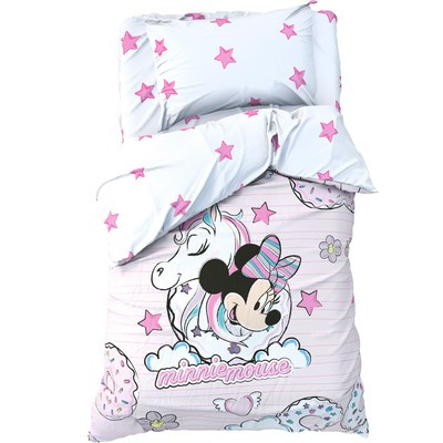 Детское постельное бельё 1,5 сп "Minnie Mouse" с единорогом