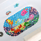 Коврик для ванны Доляна «Яркие рыбы», 35×68 см, галька, фото 2