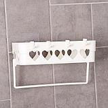 Держатель для ванных принадлежностей на липучке «Сердца», 26×10,5×6,7 см, цвет МИКС, фото 2