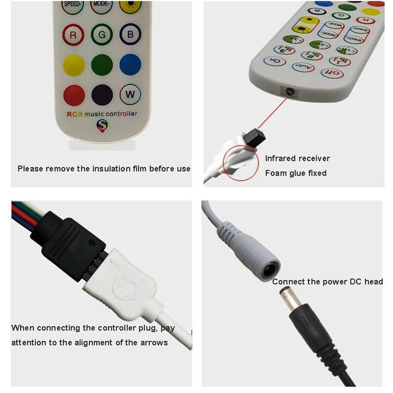 Музыкальный RGB контроллер c WiFi и пультом для ленты 5050 2835 3528 - фото 2 - id-p80756035