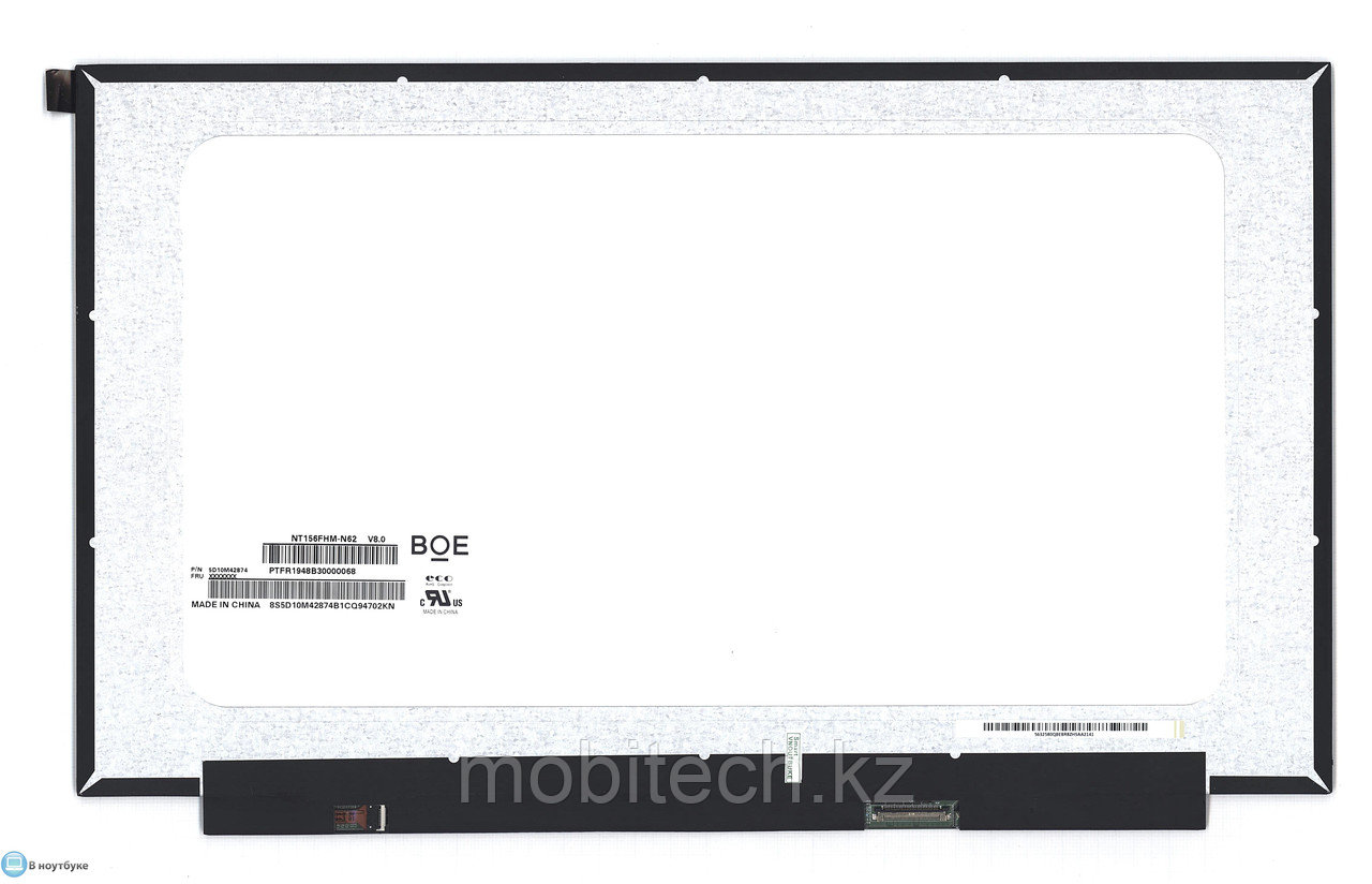 ЖК экран для ноутбука 15.6 NT156FHM-N62 15.6 slim 30 pin 1920x1080 FullHD 350mm