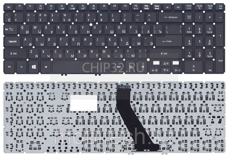 Клавиатуры Acer M5-581G M3-58g клавиатура c EN/RU раскладкой без подсветкой, фото 1