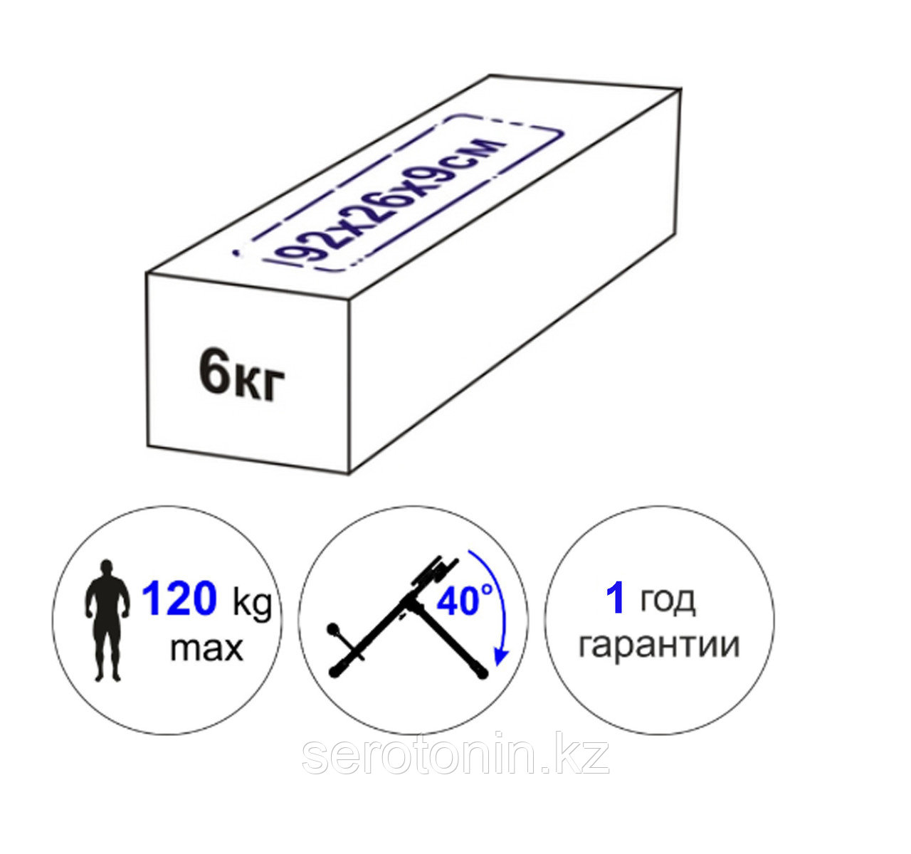 Скамья для мышц спины 120кг Россия - фото 5 - id-p79848338