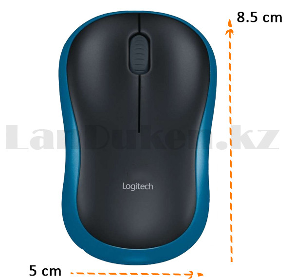 Компьютерная мышь беспроводная оптическая 1000 dpi USB Logitech M186 Wireless Mouse синий - фото 3 - id-p80772823