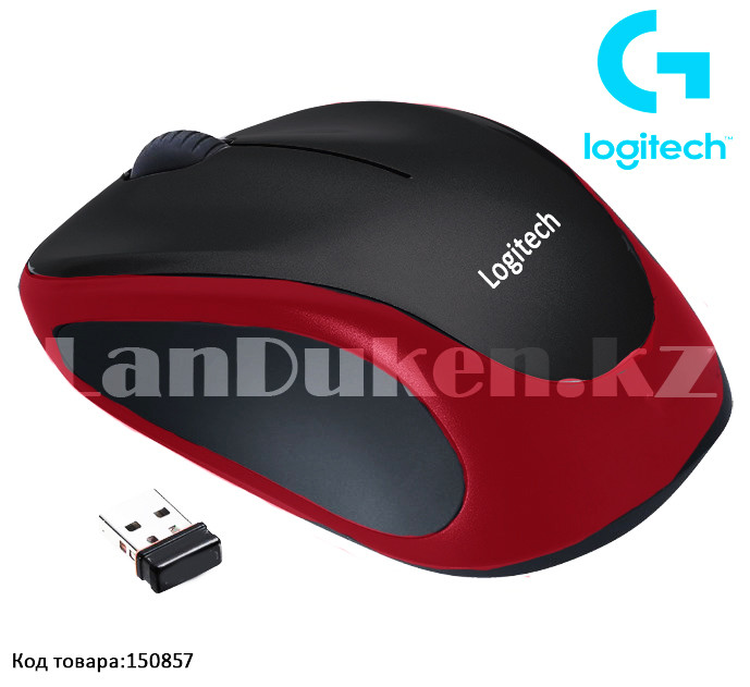 Компьютерная мышь беспроводная оптическая 1000 dpi USB Logitech M186 Wireless Mouse красный - фото 2 - id-p80783892