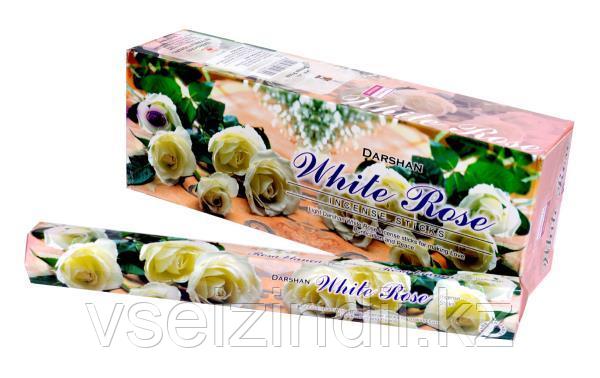 Благовония угольные Белая роза (White Rosa Darshan) 20шт