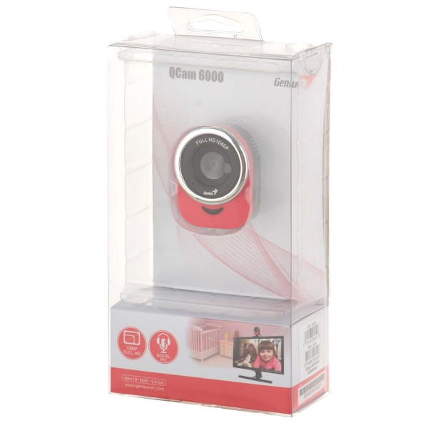 Веб-камера GENIUS QCam 6000 (Red) - фото 4 - id-p80467380