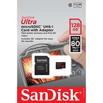 Карта памяти SanDisk 128Gb Ultra microSDHC  80Mb/s