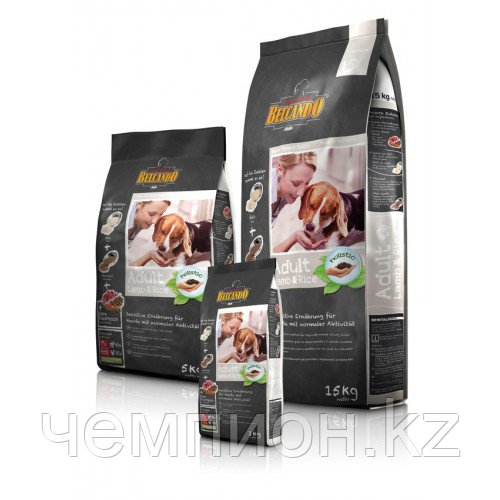 553 925 BELCANDO ADULT LAMB&RISE, Белькандо Адалт ягненок, гипоаллергенный корм для собак, уп.15кг