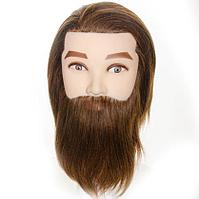 Манекен головы мужской 100% натуральный волос (шатен)