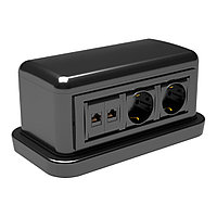 DKC Напольная башенка BUS, 12 модулей, черная, In-liner Front