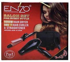 Набор 7-в-1 для укладки волос ENZO EN-4108K {6000W фен, 980F плойка, расческа, фирменная сумка}, фото 2