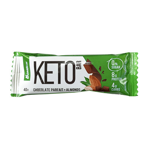 Батончик BombBar - KETO Bar (Шоколадное парфе с миндалем), 40 гр