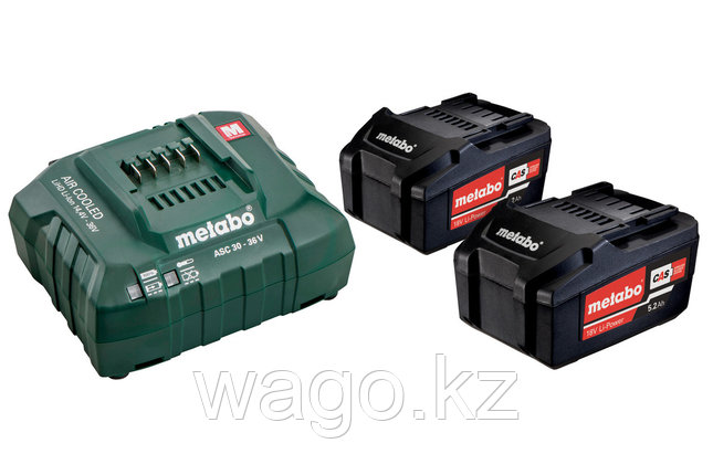 Аккумуляторы и зарядное устройство Metabo 18 В, Basic-Set 5.2 (685051000), фото 2