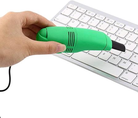 Мини USB пылесос для клавиатуры, цвет зеленый, фото 2
