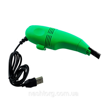 Мини USB пылесос для клавиатуры, цвет зеленый, фото 2