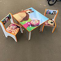 Детский стол с двумя стульчиками