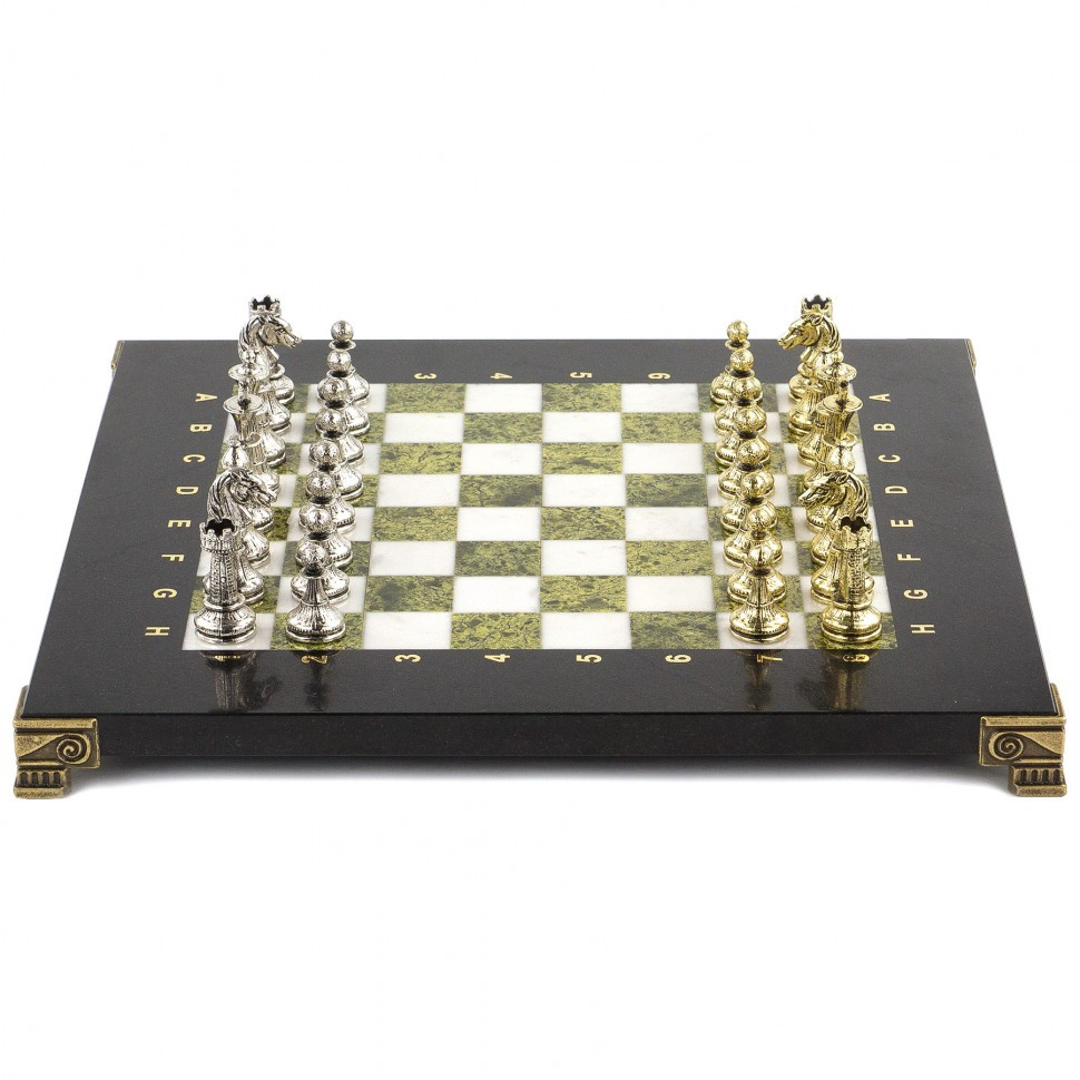 Шахматы сувенирные "Стаунтон" доска 28х28 см змеевик мрамор 120758 - фото 2 - id-p80872243
