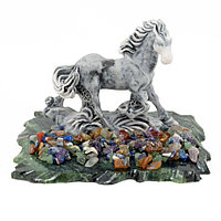 Сувенир "Скачущая лошадка" из мрамолита 116227 (220 г)