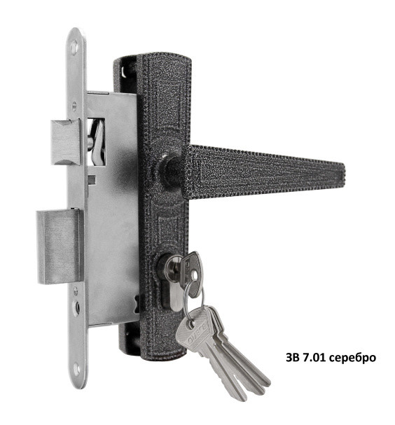 Замок врезной Зенит с ручкой 3B 7-70.4-02, фото 1