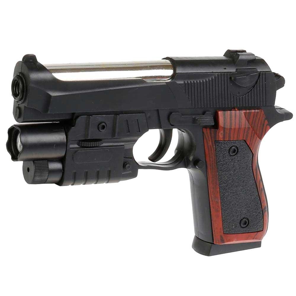 Пистолет пневматический P2117-G, с фонариком и лазерным прицелом - фото 1 - id-p80886443