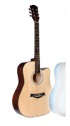 Акустическая гитара, с вырезом 41", цвет натуральный, Fante FT-221-N