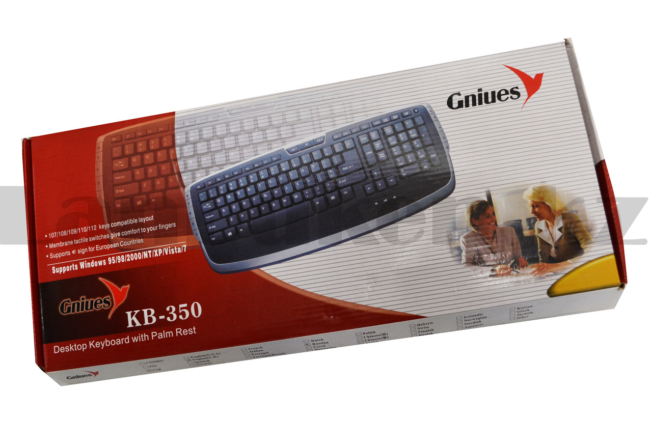 Клавиатура проводная USB Gniues KB-350 черная - фото 10 - id-p80893107
