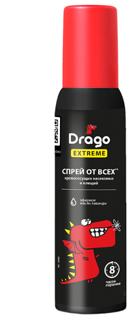 Средство репеллентное Drago EXTREME (спрей 100 мл), фото 2