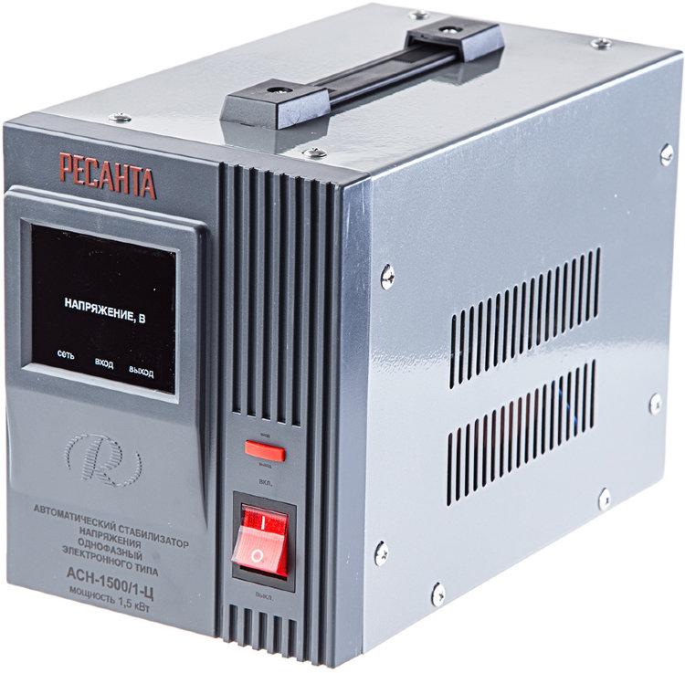 Стабилизатор напряжения электронный (Релейный) - РЕСАНТА ACH-1500/1-Ц-1,5 кВт - фото 1 - id-p80921481