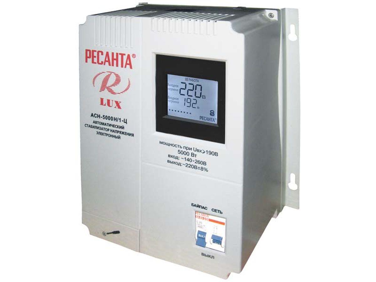Стабилизатор напряжения электронный (Релейный) - РЕСАНТА ACH-5000Н/1-Ц -5 кВт - Настенный