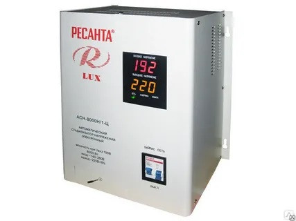 Стабилизатор напряжения электронный (Релейный) - РЕСАНТА ACH-8000Н/1-Ц -8 кВт - Настенный
