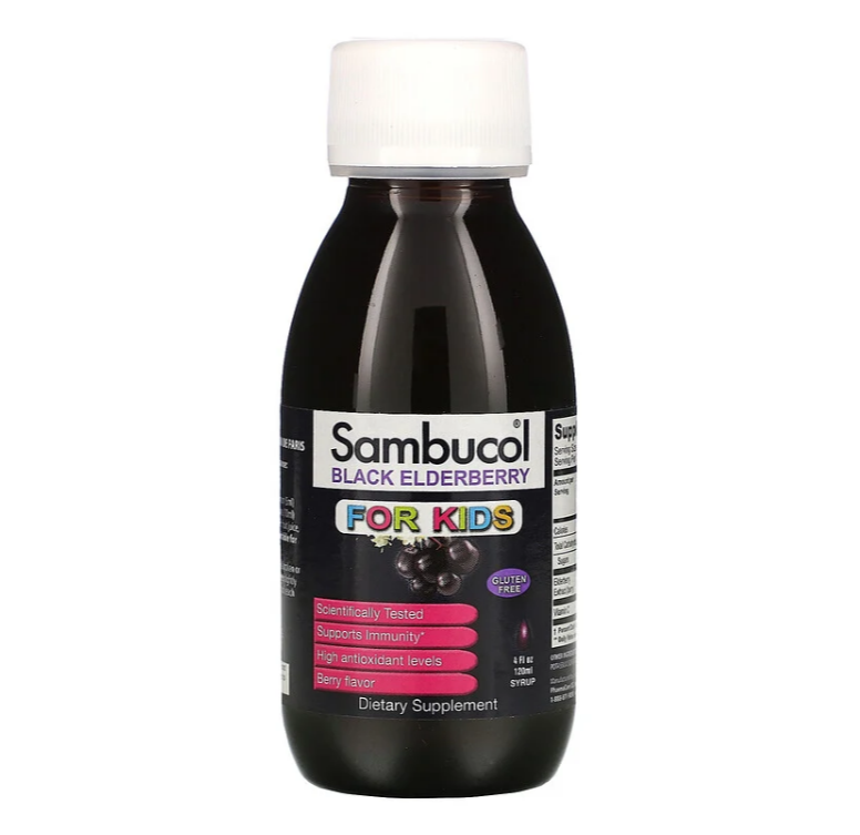 Sambucol, Черная бузина, поддержка иммунной системы, для детей, сироп, 120 мл - фото 3 - id-p80921660