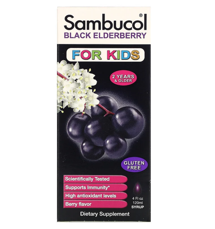 Sambucol, Черная бузина, поддержка иммунной системы, для детей, сироп, 120 мл - фото 1 - id-p80921660