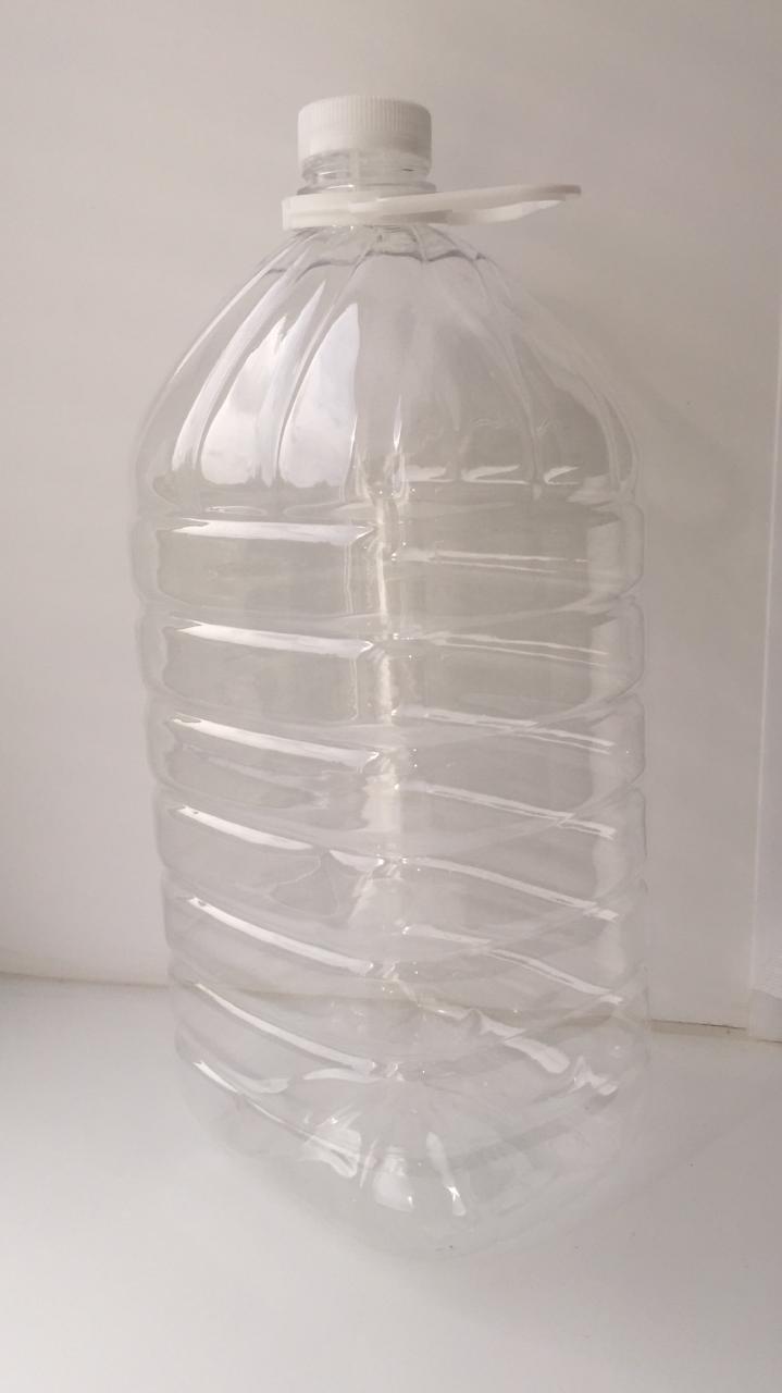 ПЭТ бутылка прозрачн., 5,0 л, с крышкой, широкое горло, 30 шт - фото 1 - id-p78062366