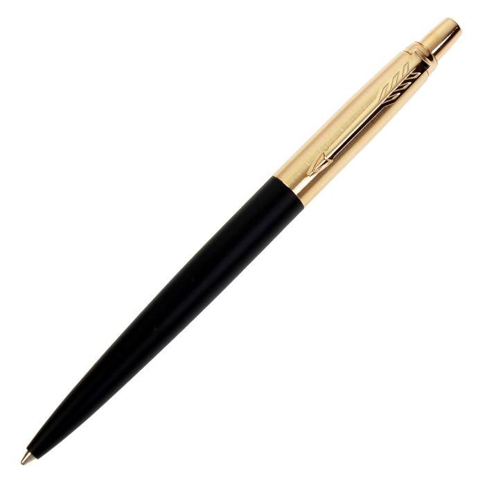 Ручка шариковая Parker Jotter Luxe Bond Street Black GT M, корпус чёрный матовый/ золото, синие чернила (1953202)