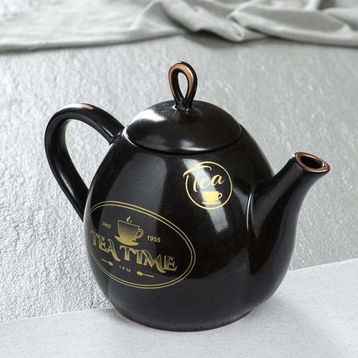 Чайник "Петелька" 1,1 л чёрный , чай