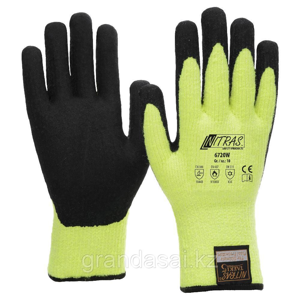NITRAS 6720W перчатки утепленные, защищающие от порезов CUT5