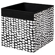 Коробка ДРЁНА черный/белый 33x38x33 см ИКЕА, IKEA