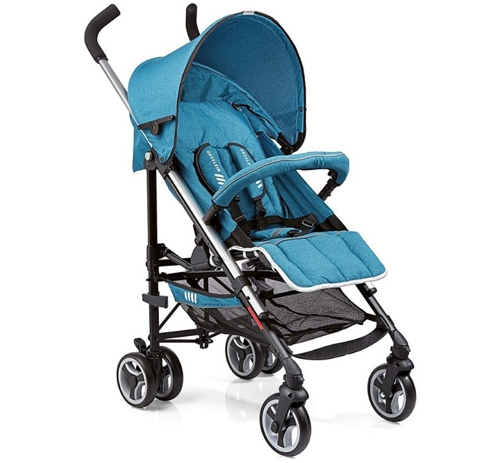 Прогулочная коляска Gesslein S5 2+4 Sport Petrol meliert синий меланж