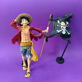 Статуэтка Луфи с Флагом - One Piece