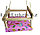 Детские подвесные качели с мягким сиденьем со спинкой деревянные розовое, фото 7